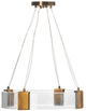A & B Home Bronze/Clear Large Chandelier-0