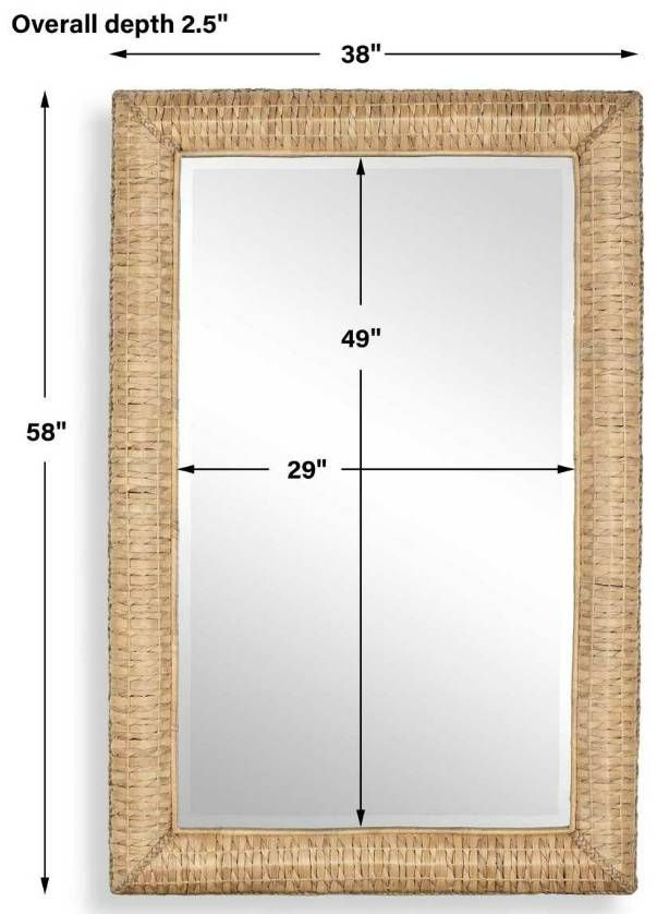 Uttermost® Twisted Seagrass Woodtone Large Mirror-2