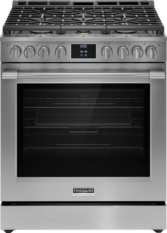 Frigidaire Professional® 30" Smudge-Proof® Stainless Steel Freestanding Gas Range-0