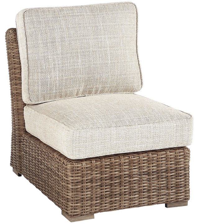 Signature Design by Ashley® Beachcroft 6-Piece Beige/Brown Outdoor Fabric/Wicker Seating Set-3