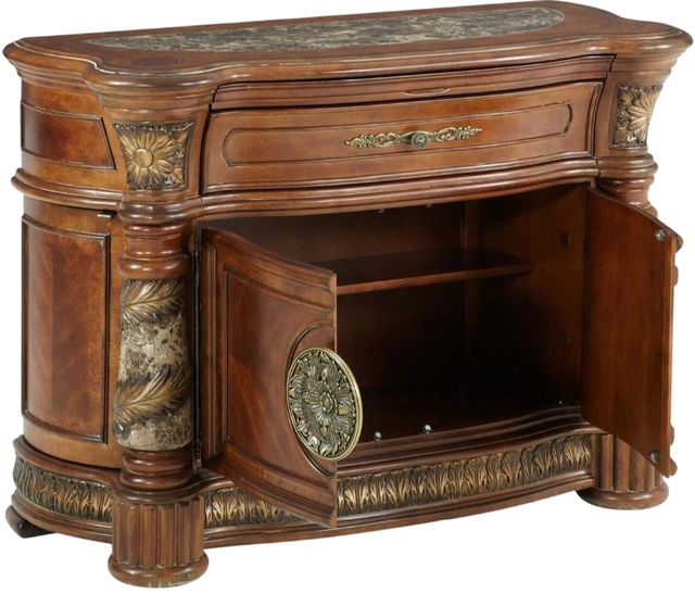 Michael Amini® Villa Valencia Classic Chestnut Bachelor's Chest with Mirror-2