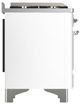 Ilve® Majestic III 60" White Pro Style Dual Fuel Natural Gas Range with Solid Door and Chrome Trim-4