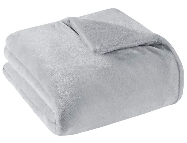 Olliix by Sleep Philosophy Plush Grey 60"x70"-25lbs Weighted Blanket-0