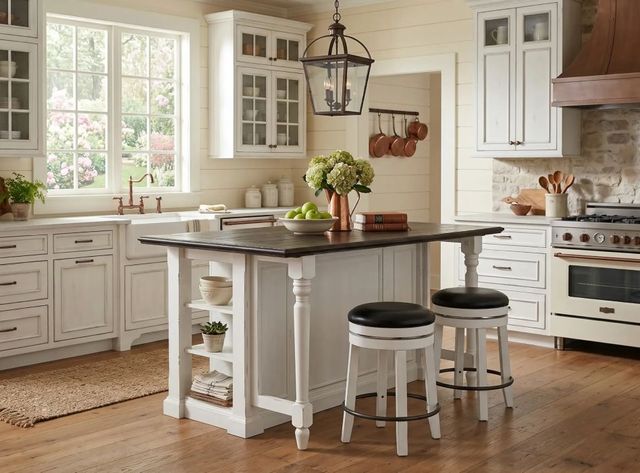 Sunny Designs™ Carriage House European Cottage 24" Swivel Stool-1