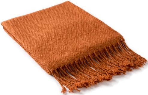 Surya Turner Burnt Orange 50"x60" Throw Blanket-1