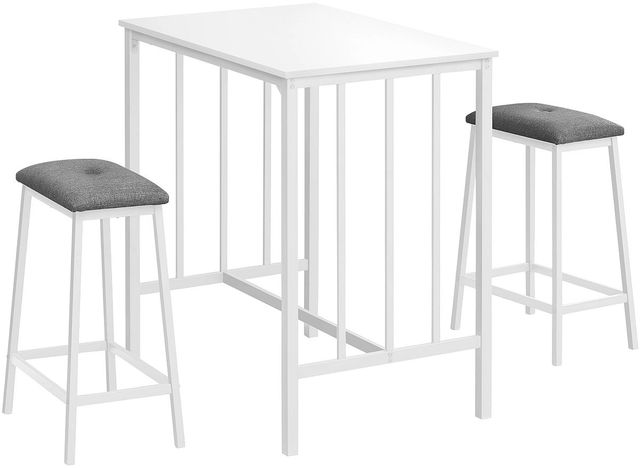 Monarch Specialties Inc. 3-Piece White Counter Height Dining Set-0
