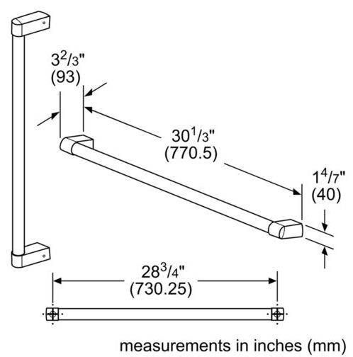 Bosch® 30.33" 4 handles Pro-Style Handle Kit Accessory-1