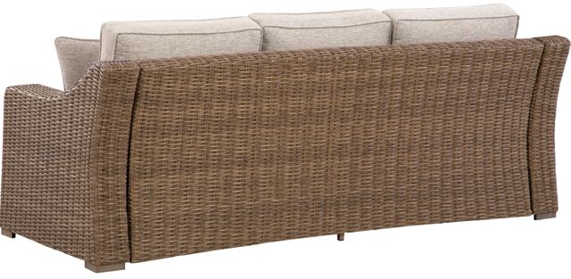 Signature Design by Ashley® Laguna Heights Beige/Gray Fabric/Resin Wicker Outdoor Sofa-3