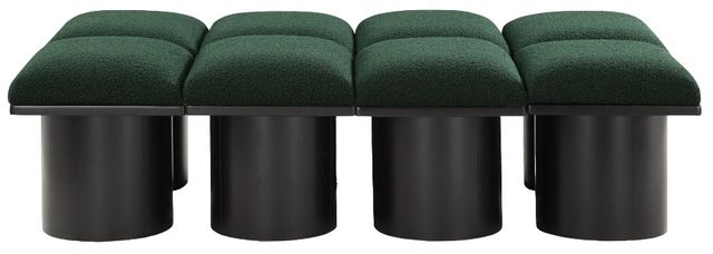 Meridian Furniture Pavilion 8-Piece Green/Black 62" Modular Bench Set-1