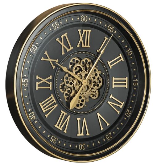 Signature Design by Ashley® Dairton Black/Gold Wall Clock-1