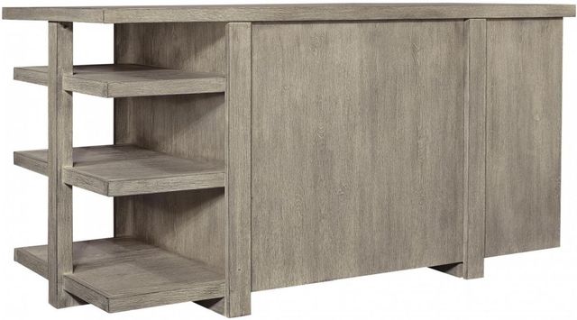 Aspenhome® Platinum Gray Linen 60" Desk with Open Shelves-1
