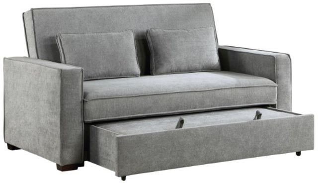 Homelegance® Alta Gray Convertible Studio Sofa with Pull-out Bed-2