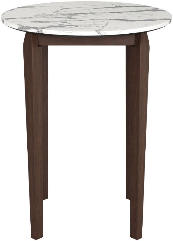 Zuo® Modern Vernon White Bar Table with Walnut Base-1