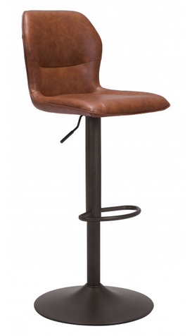 Zuo® Modern Vital Vintage Brown Bar Chair-0