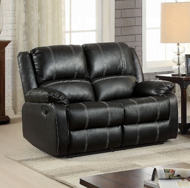 ACME Furniture Zuriel Black Manual Reclining Loveseat-1