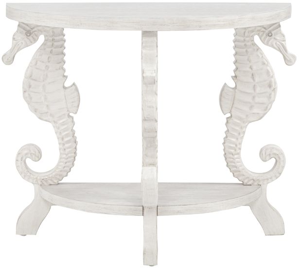 Coast2Coast Home™ Triton White Demilune Console Table-3