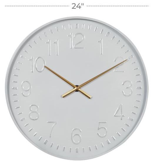 Deco Marche White Round Wall Clock-3