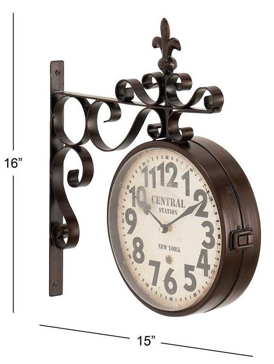 Deco Marche Black Scroll Designs Wall Clock-2