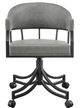 Armen Living Tibet Black/Gray Dining Arm Chair-1