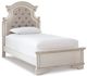 Signature Design by Ashley® Realyn 2-Piece Chipped White Twin Panel Bed Set-3