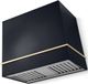 AGA Loge 36" Gloss Black Wall Mounted Range Hood with Polished Brass Trim-0