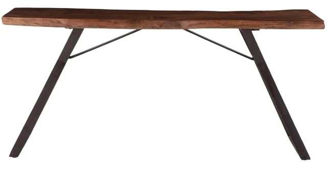 Home Trends & Design London Loft Antique Zinc/Walnut Console Table-1