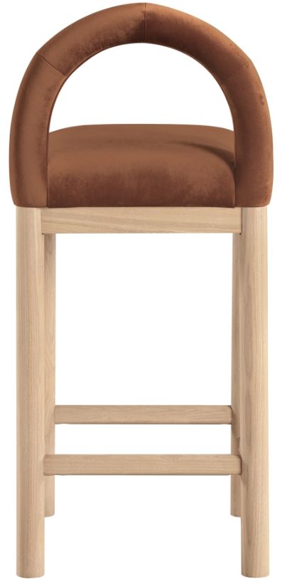 Meridian Furniture Conrad Cognac/Natural Upholstered Counter Stool-4