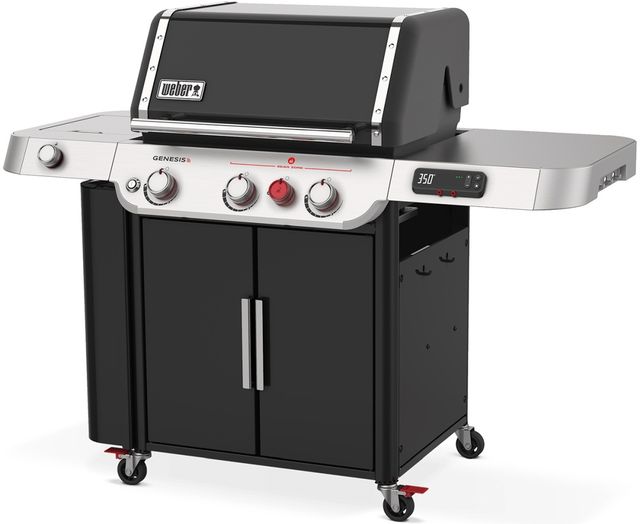 Weber® Genesis 62" Black Smart LP Freestanding Grill with Side Burner-1