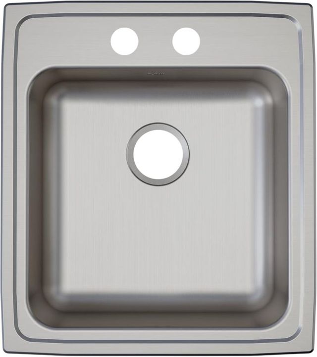Elkay Lustertone® Classic Lustrous Satin 19-1/2" x 22" x 6-1/2" 2-Hole Single Bowl Drop-In ADA Sink-1