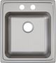Elkay Lustertone® Classic Lustrous Satin 19-1/2" x 22" x 6-1/2" 2-Hole Single Bowl Drop-In ADA Sink-1