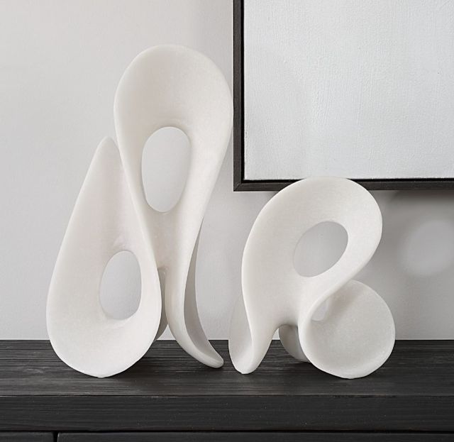 Uttermost® Silent Wave 2-Piece White Sculptures Set-1