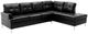 Homelegance® Barrington 3-Piece Black Right-Arm Facing Sectional and Chaise with Ottoman-2