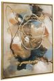 A & B Home Blue/Brown/Gold Whirlwind Wall Art-1
