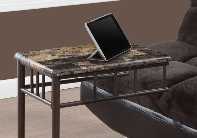 Monarch Specialties Inc. Cappuccino Bronze Accent Table-2