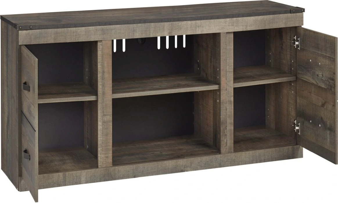 Trinell 4-Piece Entertainment Center With TV Stand And Fireplace Insert - Thumbnail 4