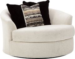 Ashley® Cambri Snow Oversized Round Swivel Chair