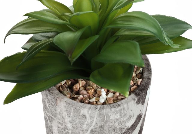 Monarch Specialties Inc. 2-Piece Grey 6" Tall Artificial Potted Succulent-2