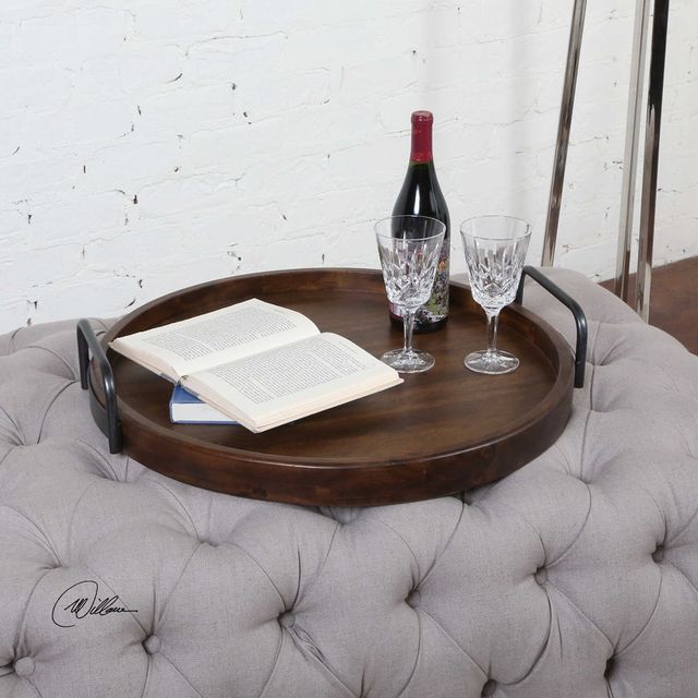 Uttermost® Reine Brown Round Tray-2