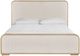 Universal Explore Home™ Modern Nomad Canberra Ivory/White Oak King Upholstered Panel Bed-2