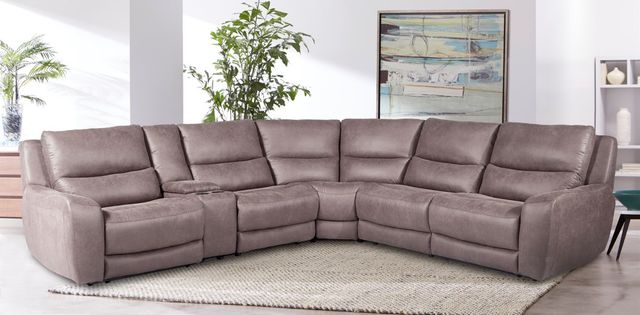 Cheers by Man Wah 6-Piece Texas Slate Power Reclining Sectional-1