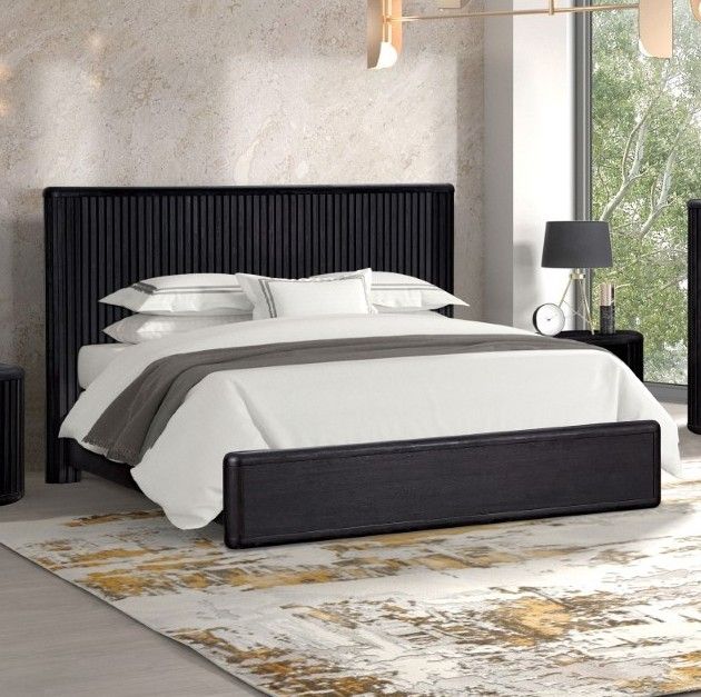 Furniture of America® Hildesheim 4-Piece Black Modern Contemporary Queen Bedroom Set-2