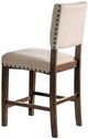 Furniture of America® Glenbrook 2-Piece Brown Cherry/Ivory Dining  Side Chair Set-2