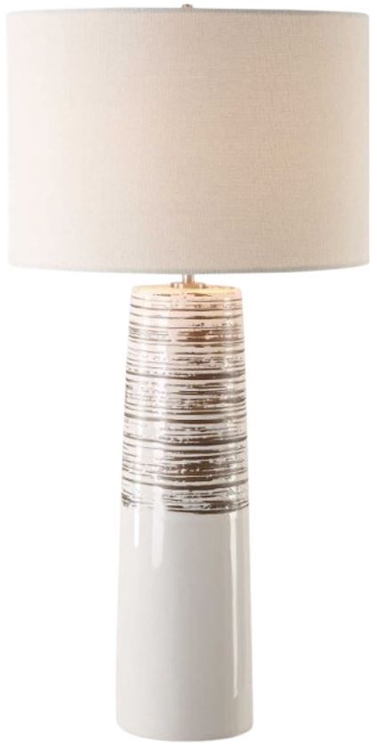 Uttermost® Haven White Glaze Table Lamp-3