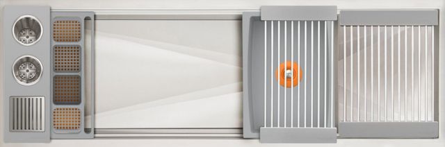 The Galley® Exclusive Gray Resin / Resin+ Ideal WashStation™ 4S + 12" DryDock® Drain Side, Four Tool Wash Kit, One DryDock® Tool-0