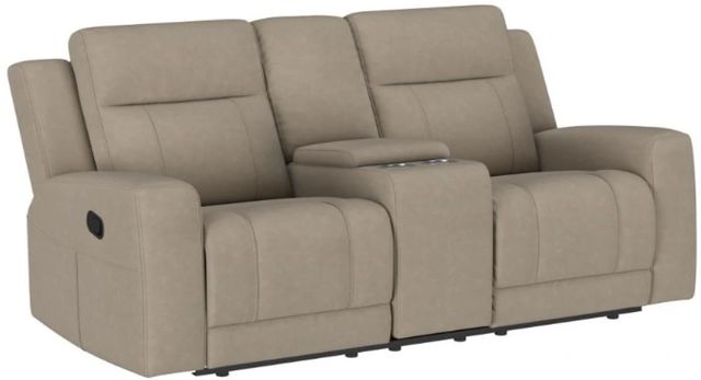 Coaster® Brentwood Taupe Manual Reclining Loveseat-0