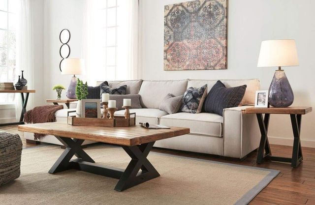 Signature Design by Ashley® Wesling 2-Piece Light Brown Living Room Table Set-3