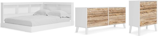 Signature Design by Ashley® Piperton 3-Piece White Full Bookcase Storage Bed Set-0