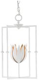 Currey & Company Tulipano Gesso White/Contemporary Gold Leaf Lantern Chandelier-0