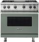 Viking® 5 Series 36" Eucalyptus Pro Style Natural Gas Range-0