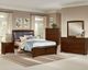 Vaughan-Bassett Transitions Dark Cherry Queen Upholstered Footboard-2